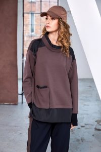 Naya Contrast Shoulder Sweatshirt