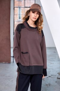 Naya Contrast Shoulder Sweatshirt