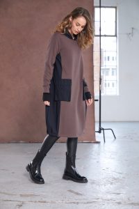 Naya Dress Contrast Hood