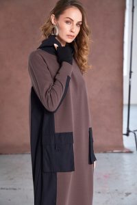 Naya Dress Contrast Hood