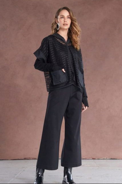 Naya Crop Wide Leg Trouser with Side Pocket - My Sally West