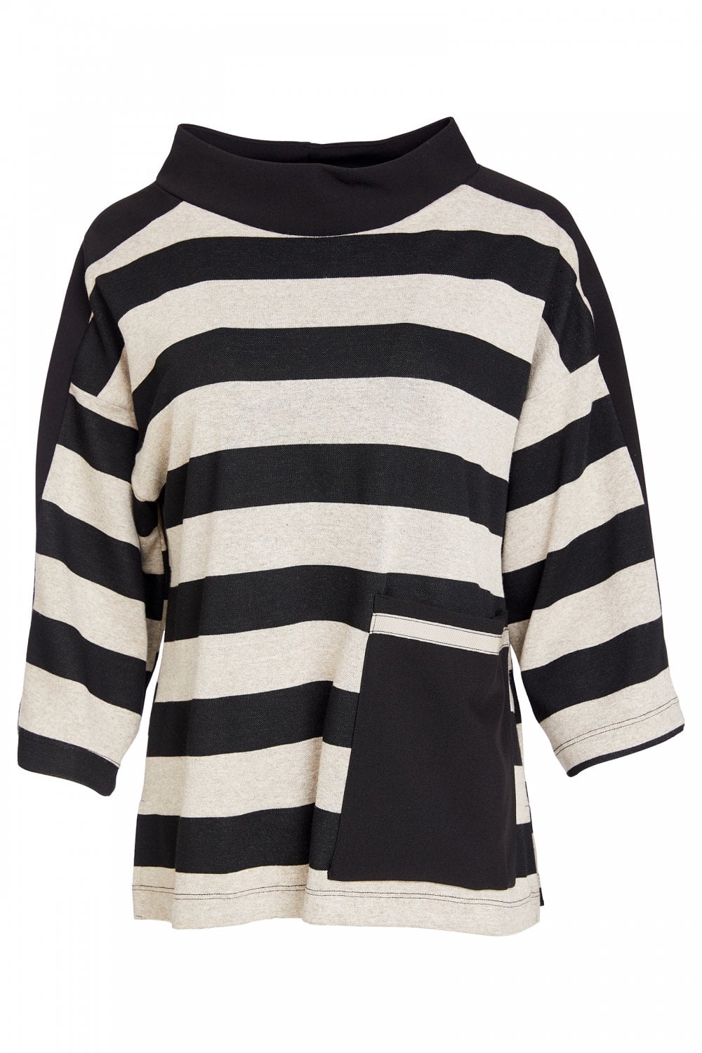 Naya Top with Contrast Stripe and Pocket - My Sally West