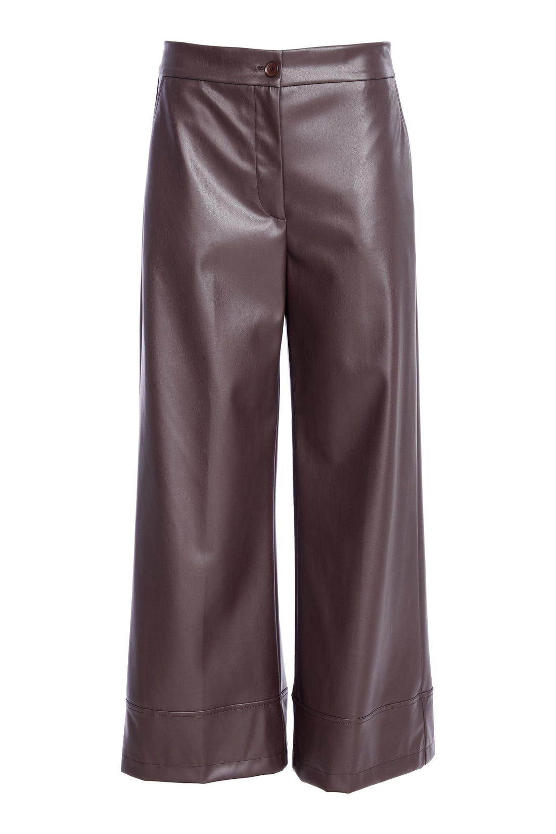 Naya Wide Leg Faux Leather Trouser - My Sally West