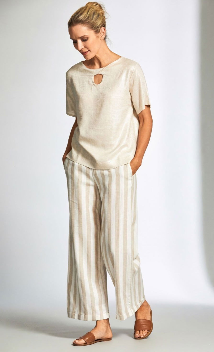 Peruzzi Stripe Linen Trouser - My Sally West