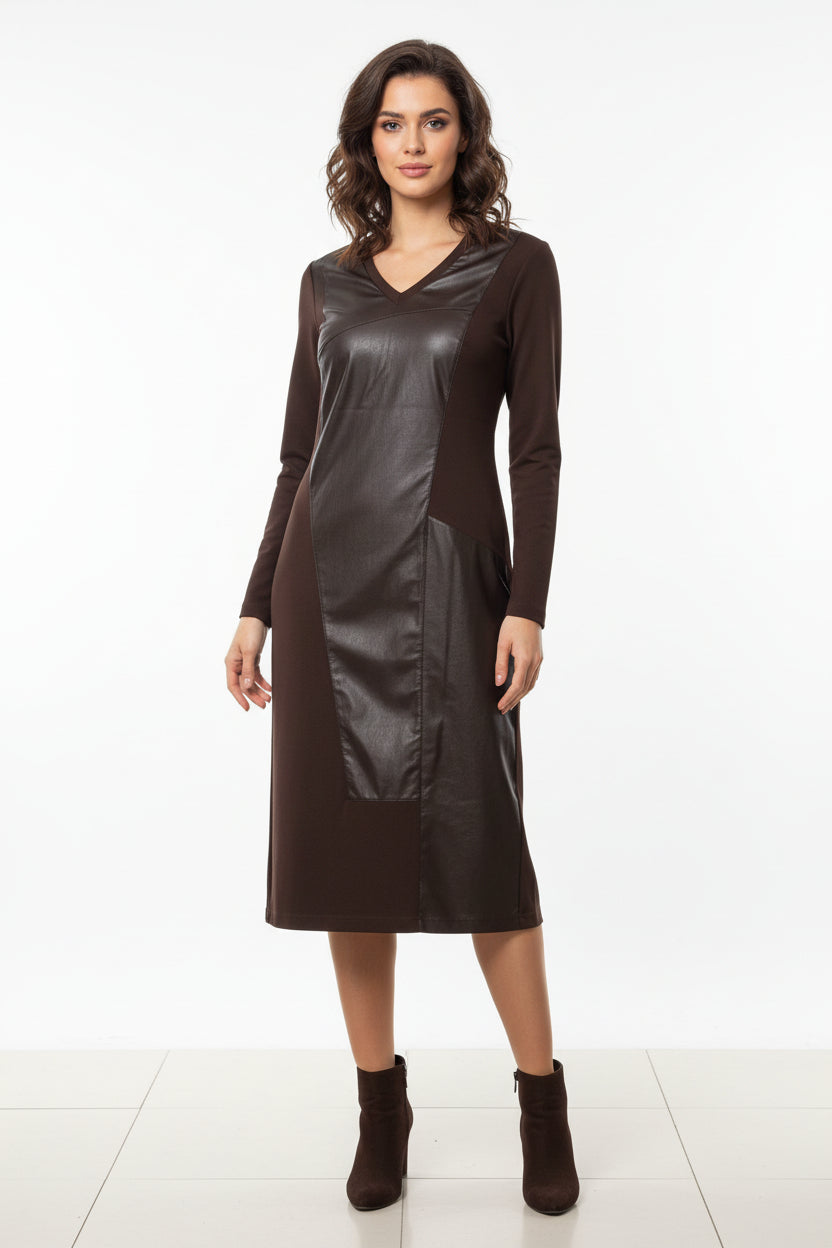 Peruzzi Faux Leather Dress W26184