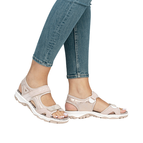 Rieker Soft Pink Comfort Velcro Sandal