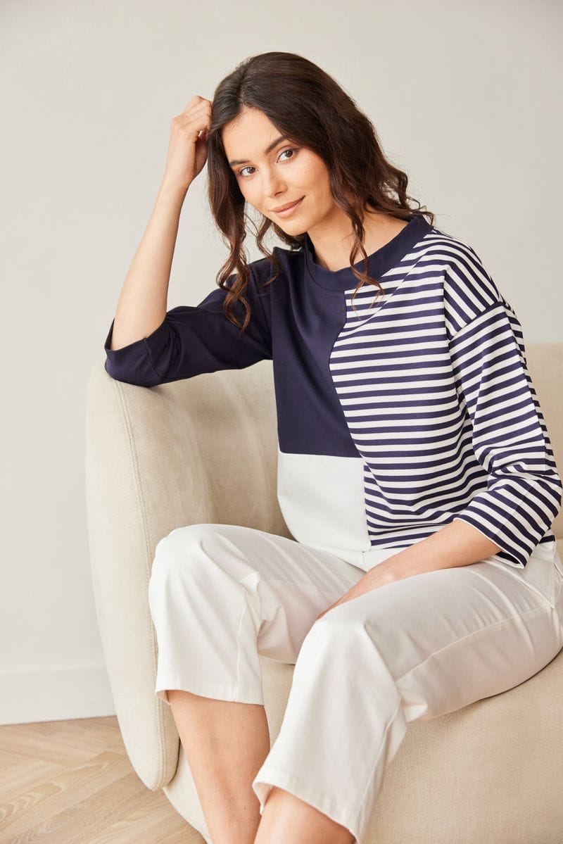PERUZZI STRIPED BLOCK TOP