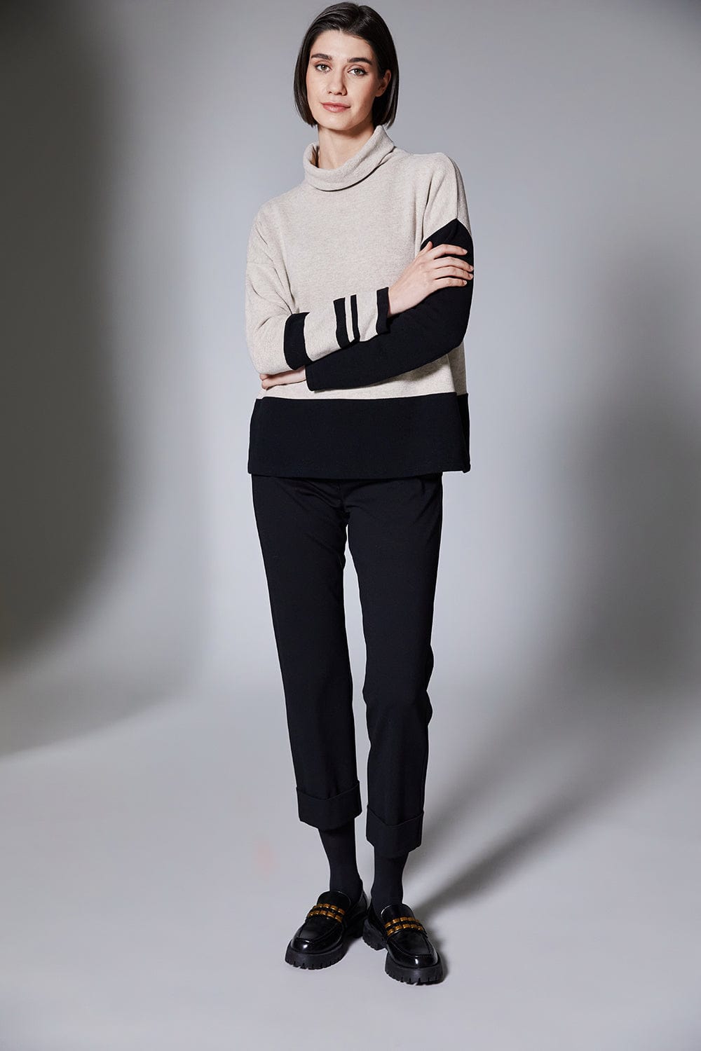 Peruzzi Stripe Colour Block Knit