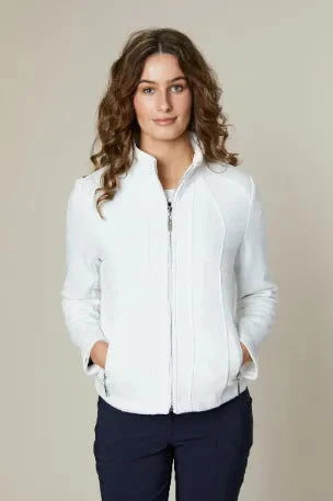 April Zip Jacket White - My Sally West