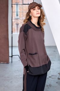 Naya Contrast Shoulder Sweatshirt