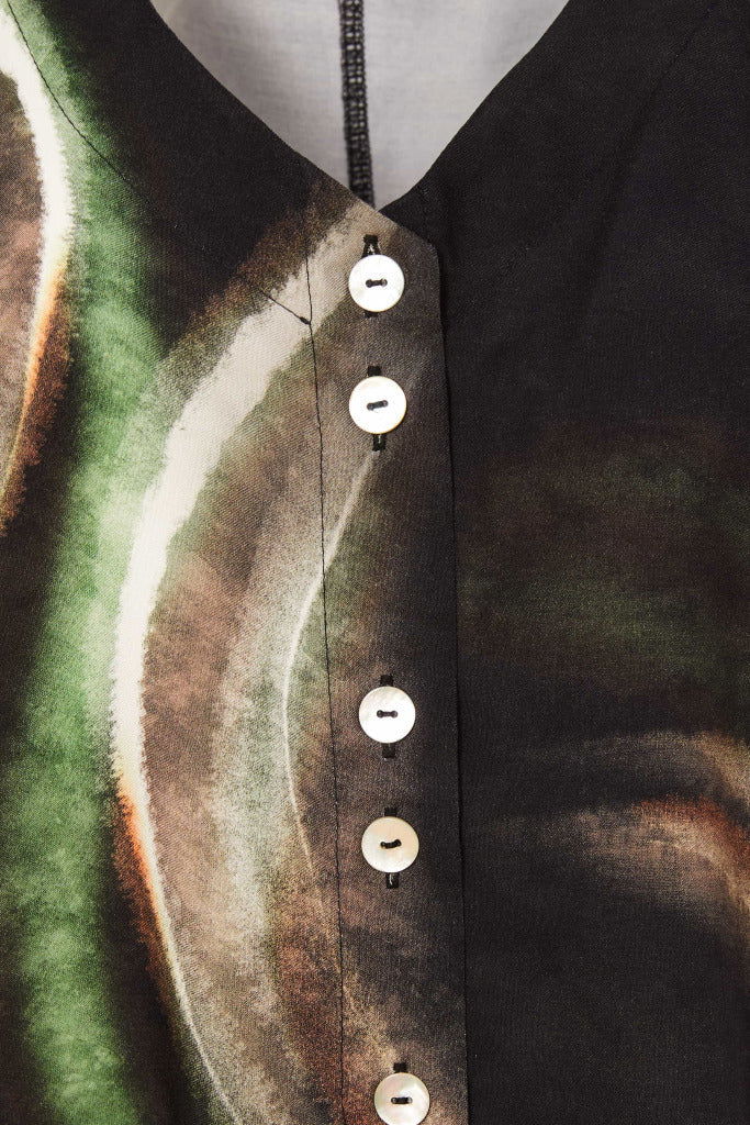 Naya Brush Stroke Print Blouse - My Sally West