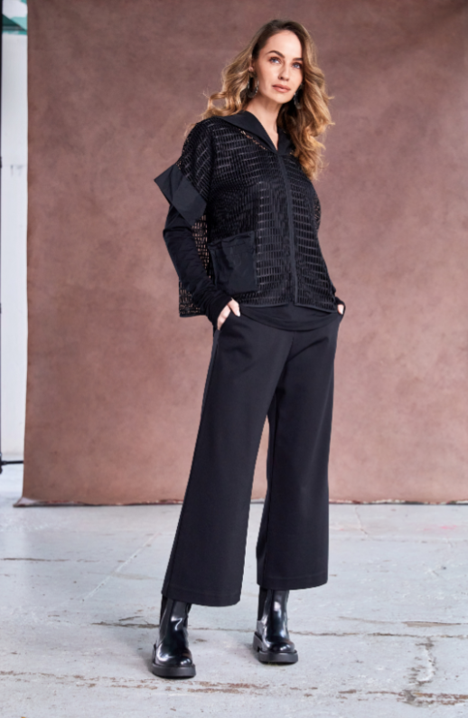 Naya Crop Wide Leg Trouser with Side Pocket - My Sally West