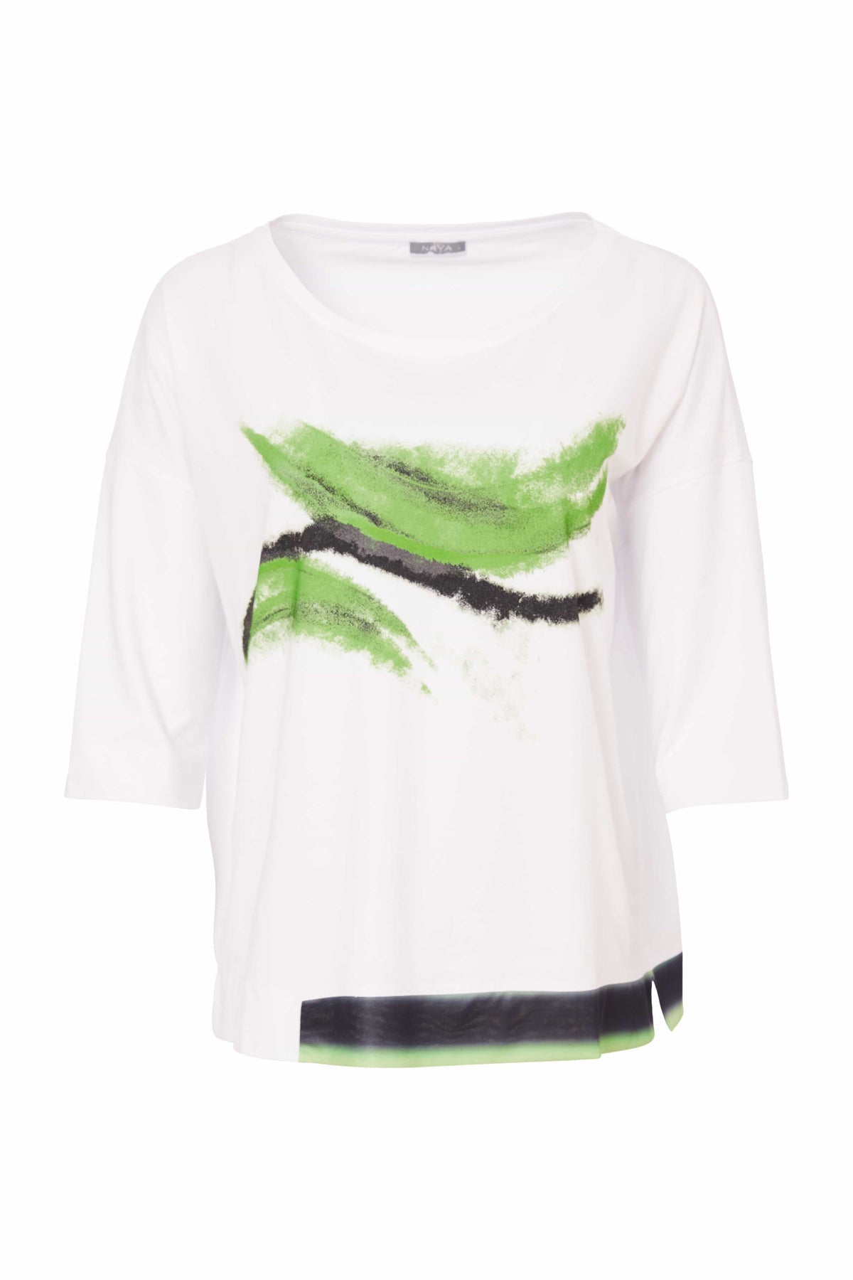 Naya Feather Placement Print Top - My Sally West