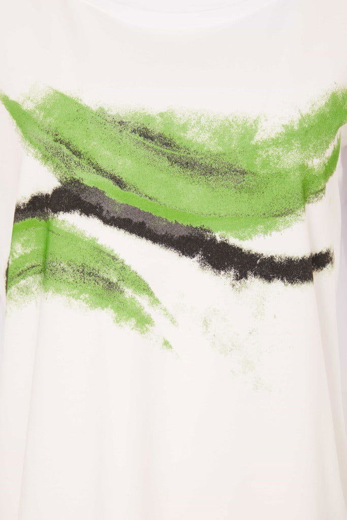 Naya Feather Placement Print Top - My Sally West