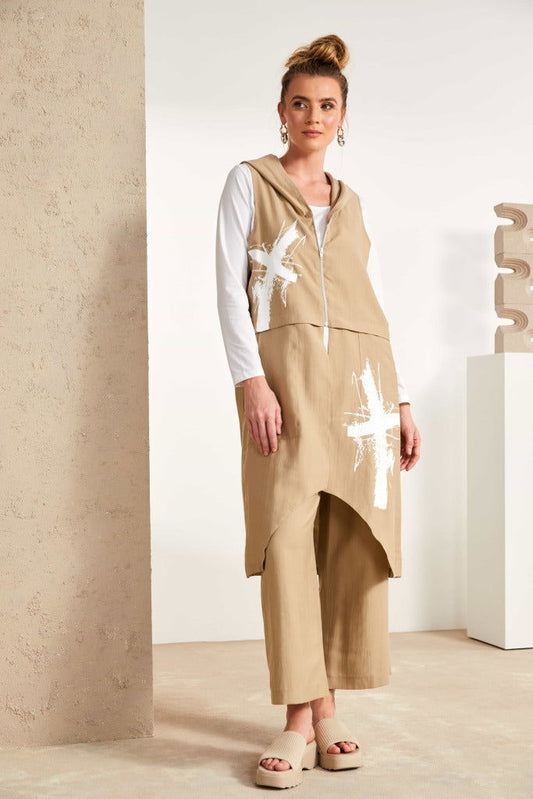 Naya Placement Print Waistcoat - My Sally West