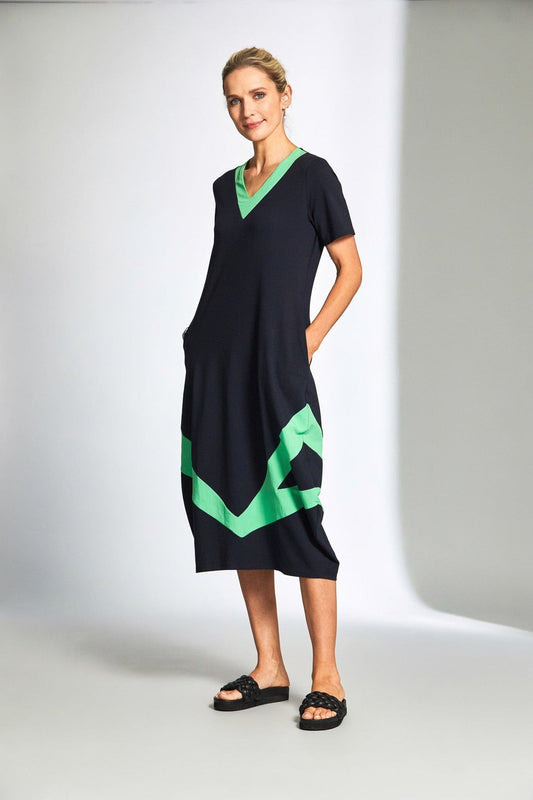 Peruzzi Colour Block Triangle Dress - My Sally West