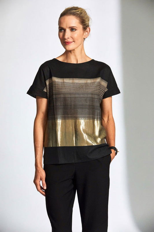 Peruzzi Metallic Stripe Top - My Sally West
