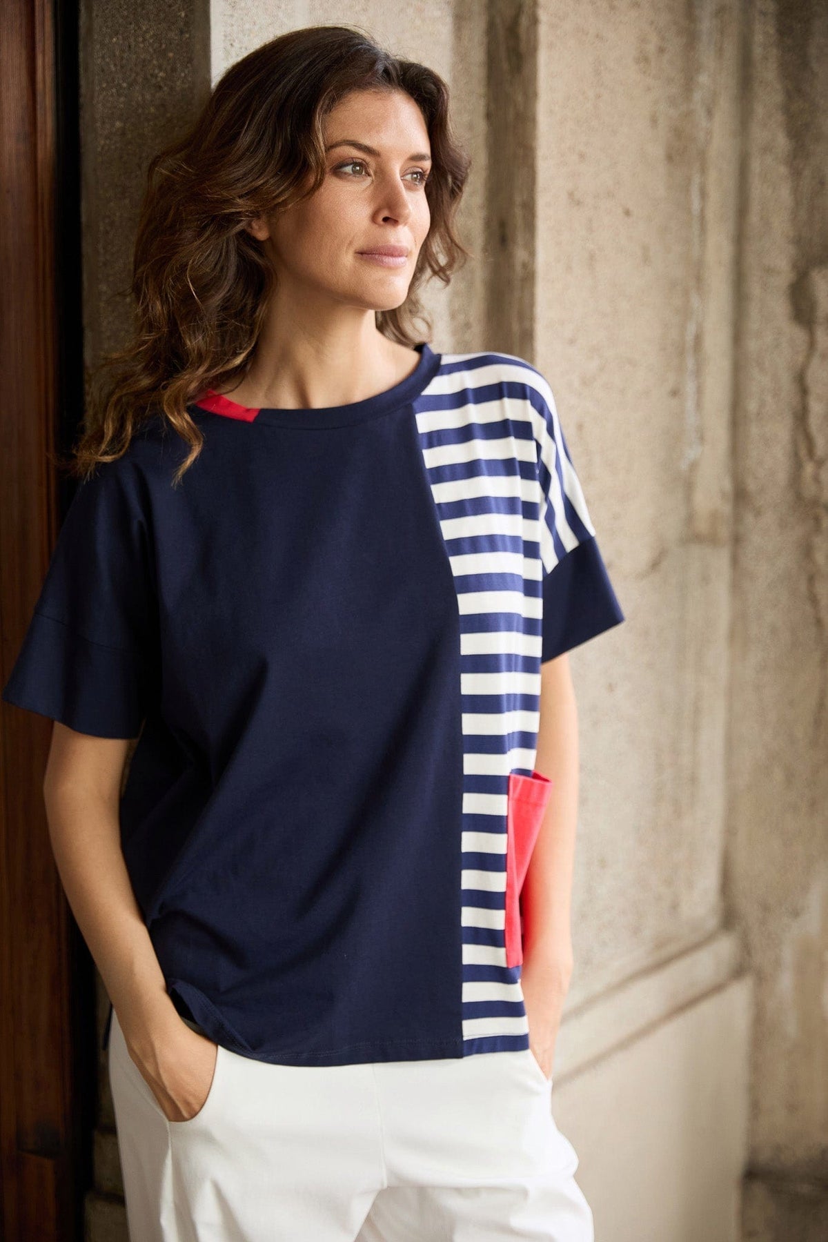 Peruzzi Stripe Panel Top - My Sally West