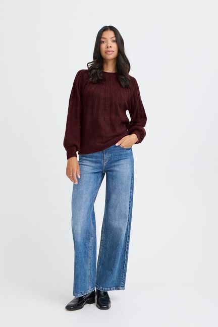 BY Magge Cable Jumper Wine