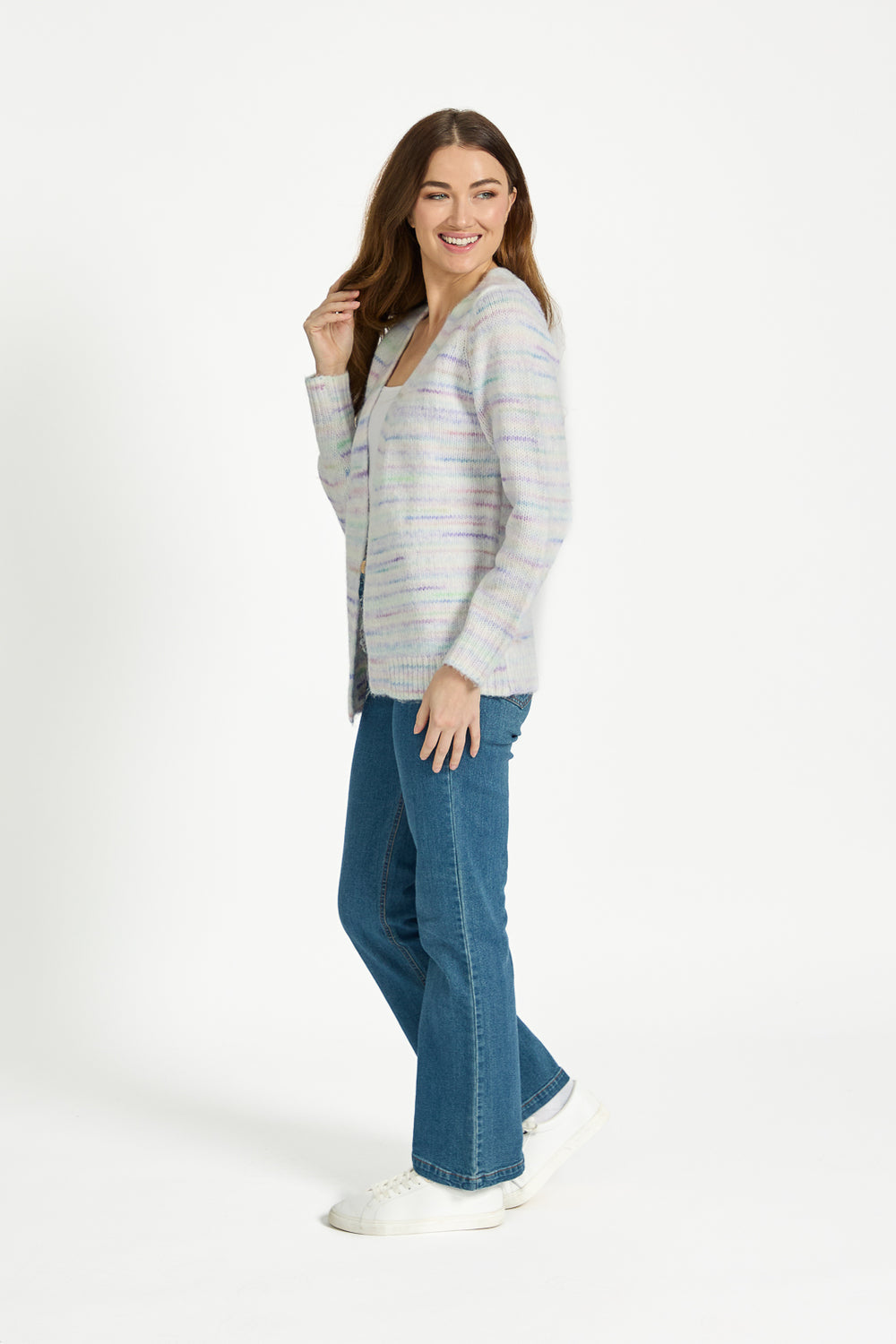 Mudflower Stripe Cardigan Su-26mf-204