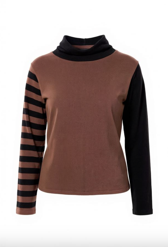 Peruzzi Stripe Fleece Top W26147