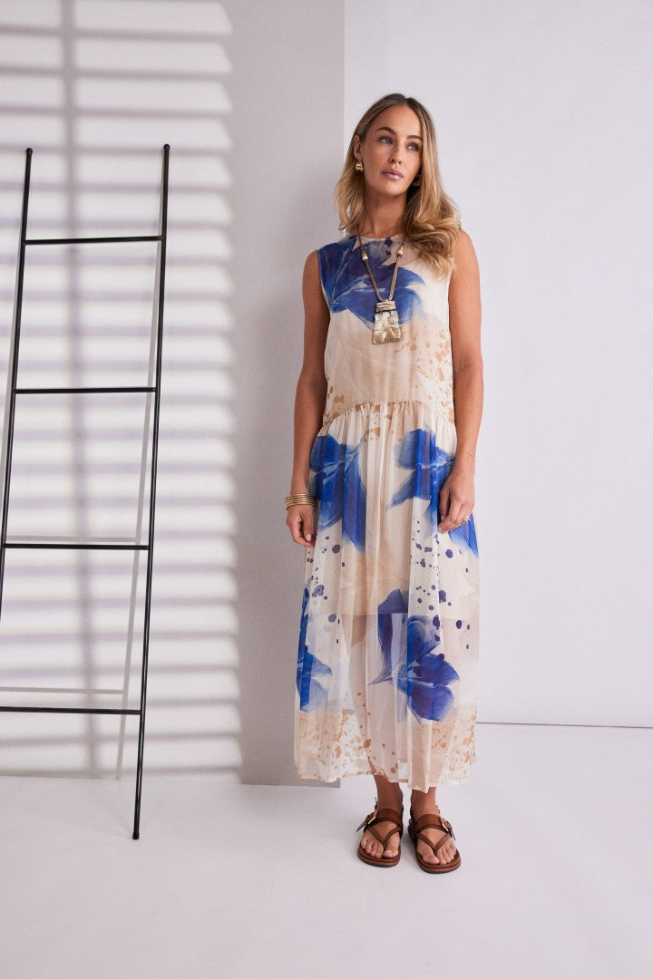 Naya Leaf Print Dress NPA26246