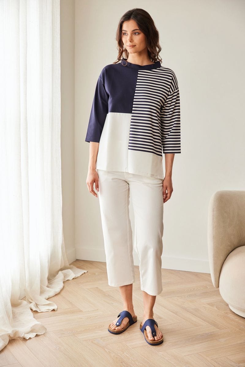 PERUZZI STRIPED BLOCK TOP