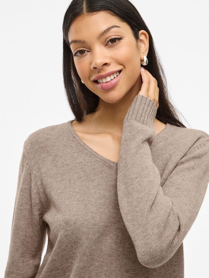 Vila Viril V-Neck Beige