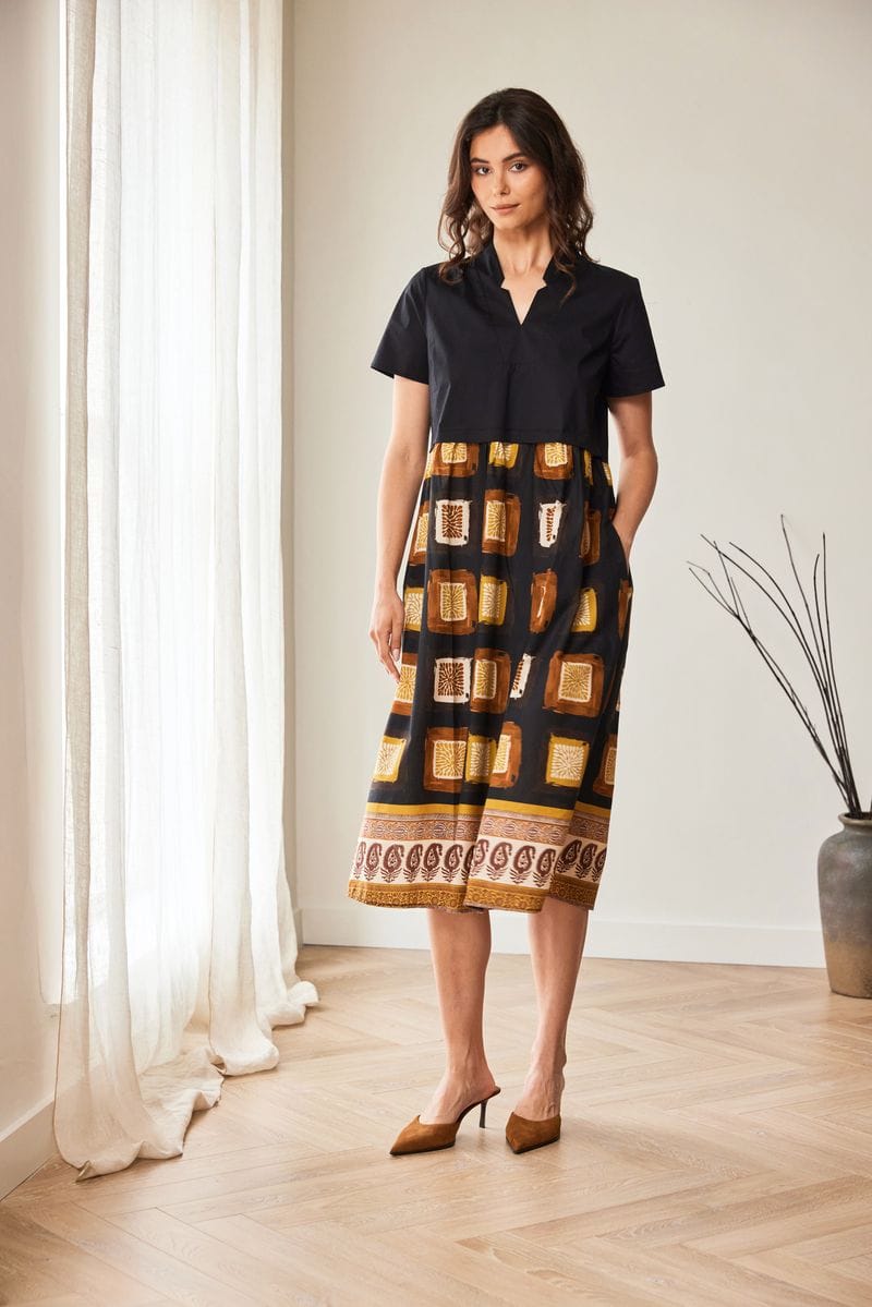 PERUZZI TILE PRINT DRESS