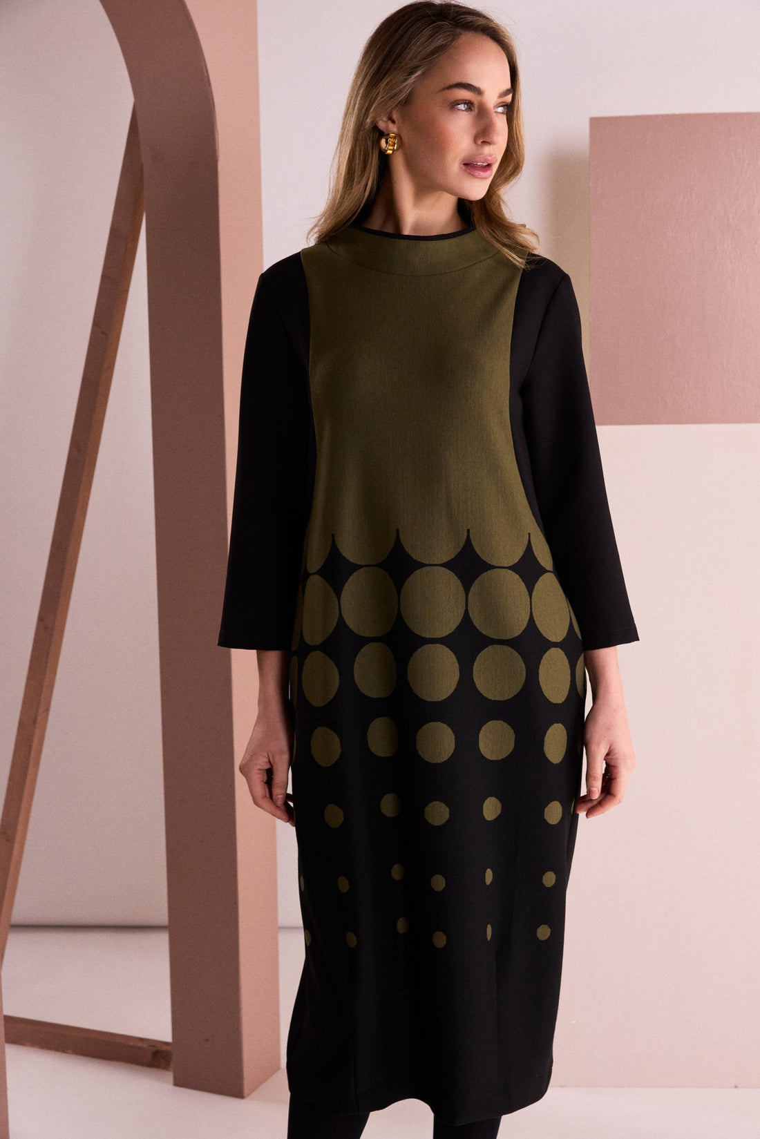 Naya Spot Border Dress Naw26268