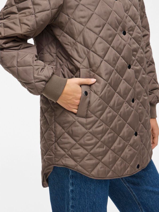 Vila Quilted Coat Brown