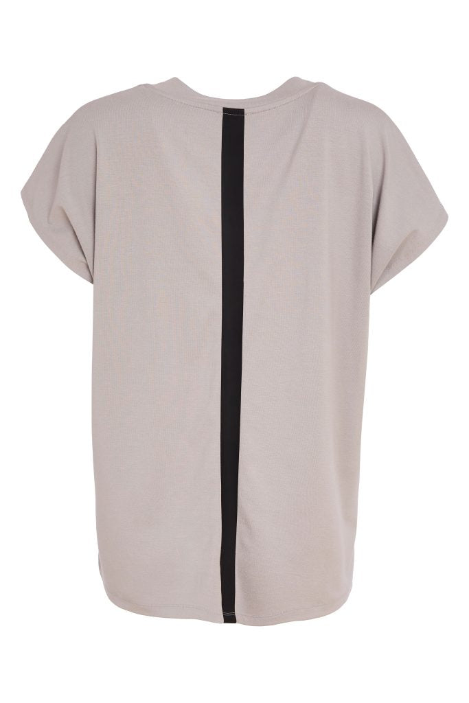 Naya V-Neck Top Contrast Panel Nas26189