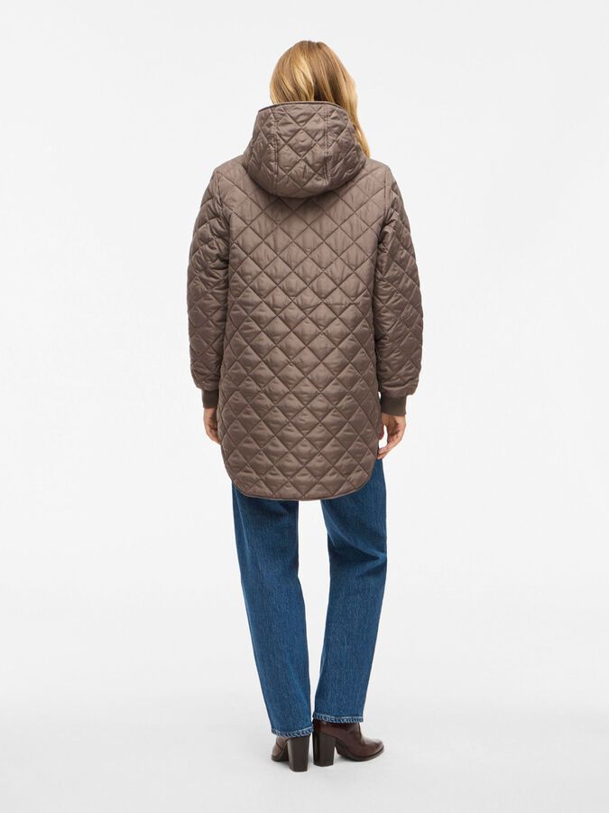 Vila Quilted Coat Brown