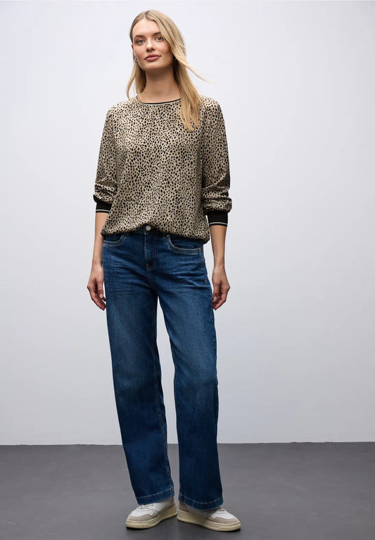 Street One Roundneck Blouss with tape detail