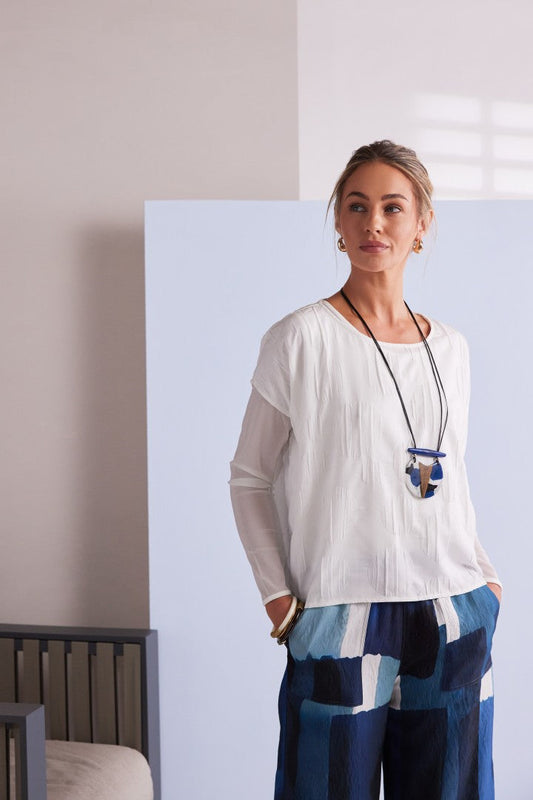 Naya Embedded Round Neck Top NPA26239