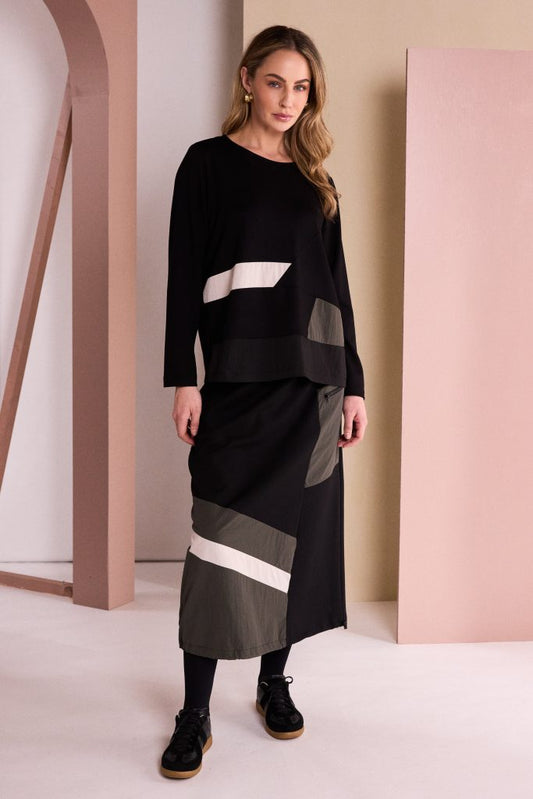 Naya Skirt Colour Angle Panels Naw26172