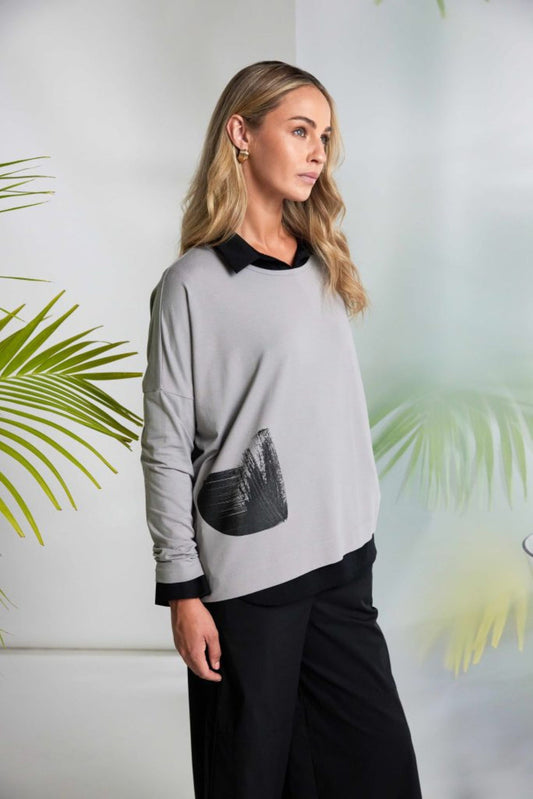 Naya Placement Print Top Nas26143