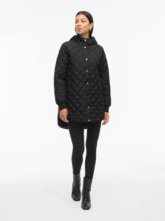 Vila Quilted Coat Black