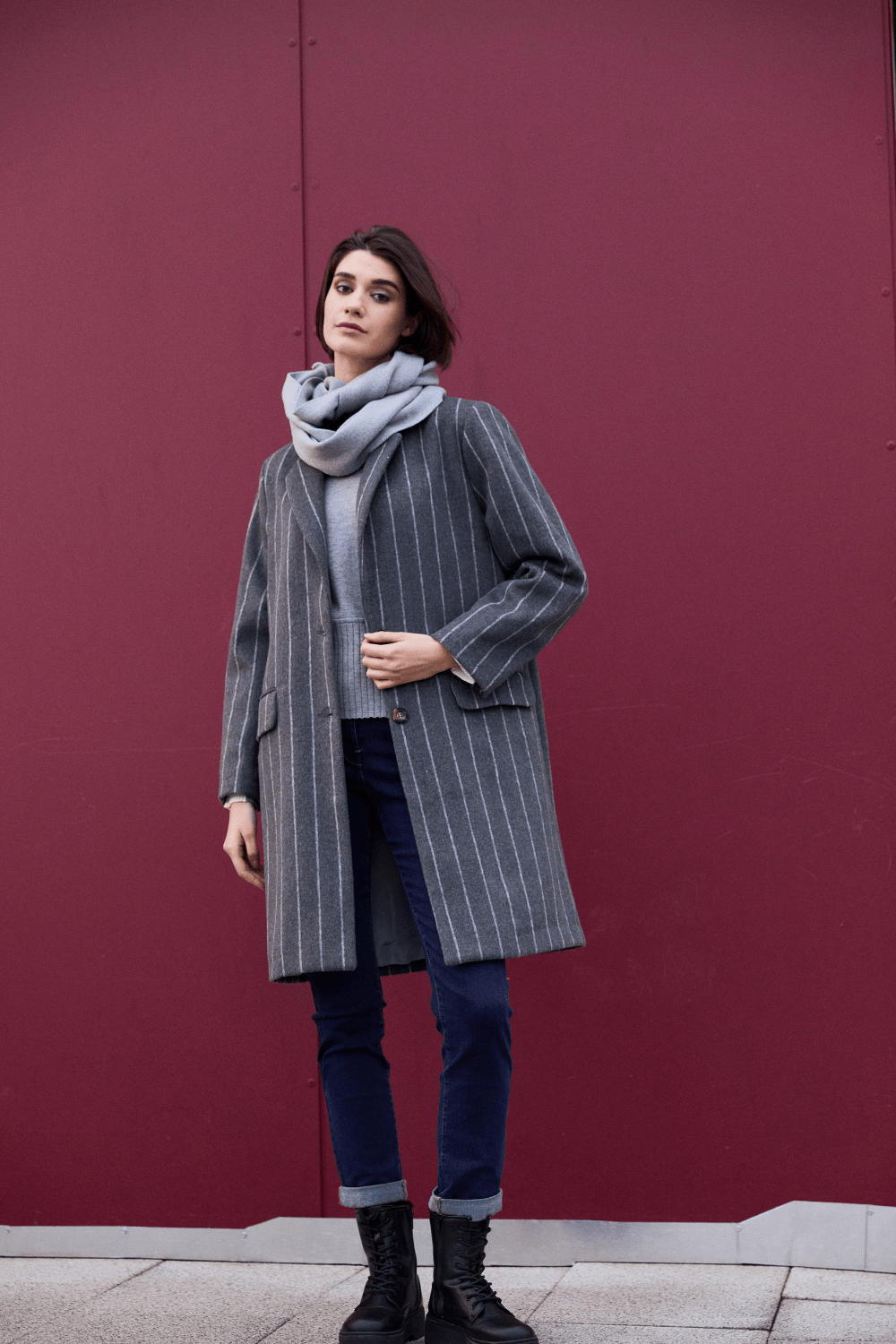 Peruzzi Pinstripe Coat