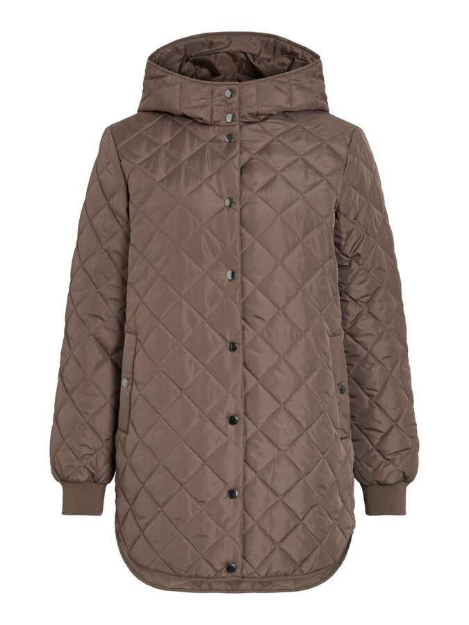 Vila Quilted Coat Brown