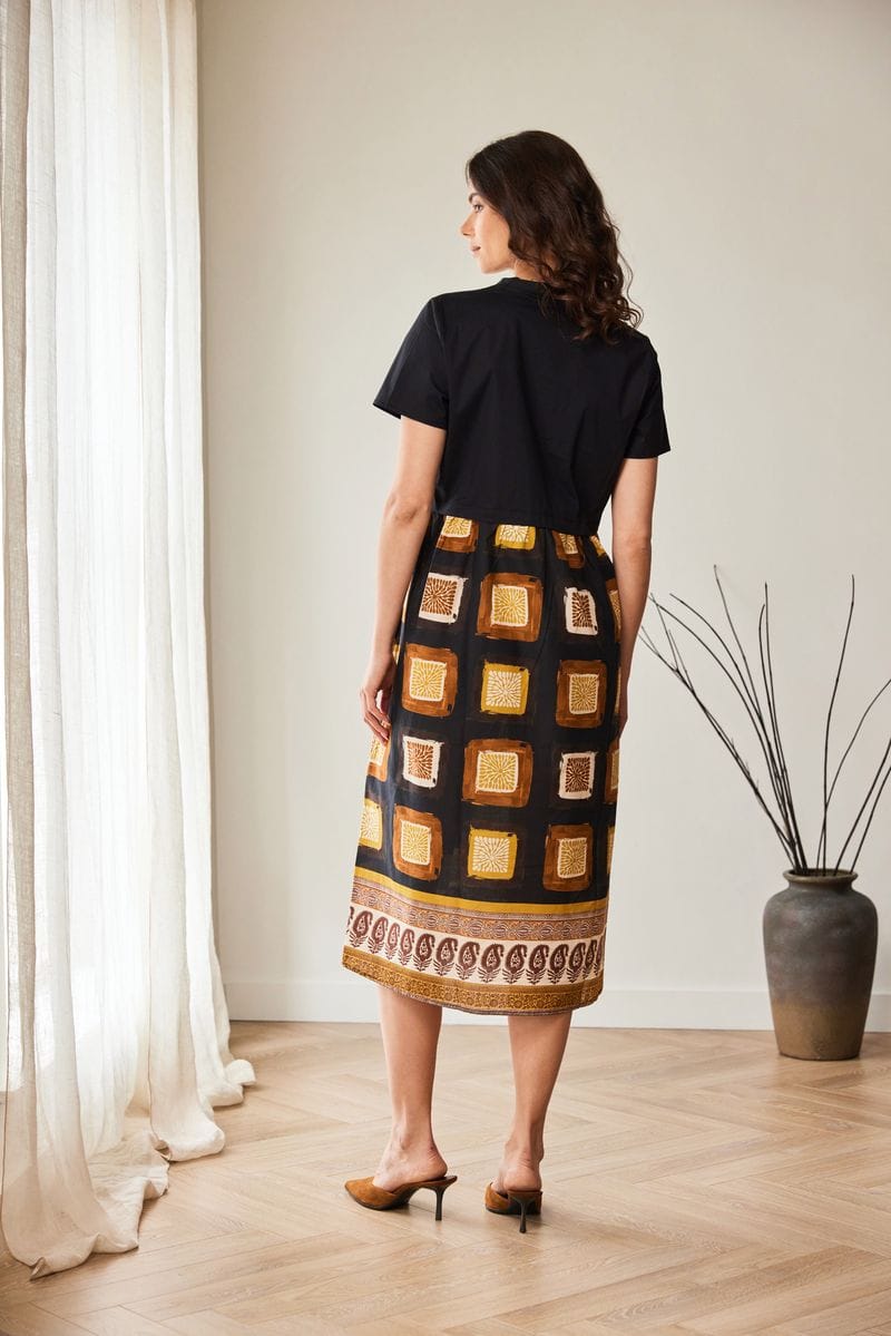 PERUZZI TILE PRINT DRESS