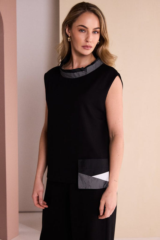 Naya Top Contrast Pocket Naw26174