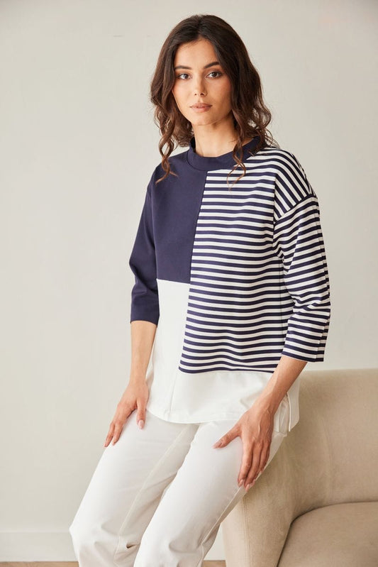 PERUZZI STRIPED BLOCK TOP