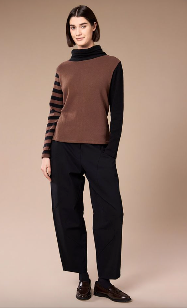 Peruzzi Stripe Fleece Top W26147