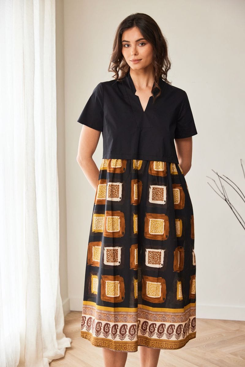 PERUZZI TILE PRINT DRESS