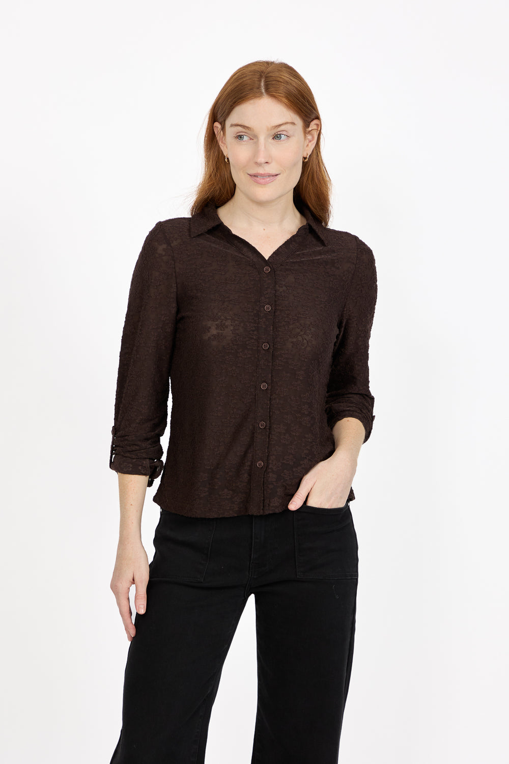 Mudflower Lace Blouse (2 Cols) Su-26mf-348
