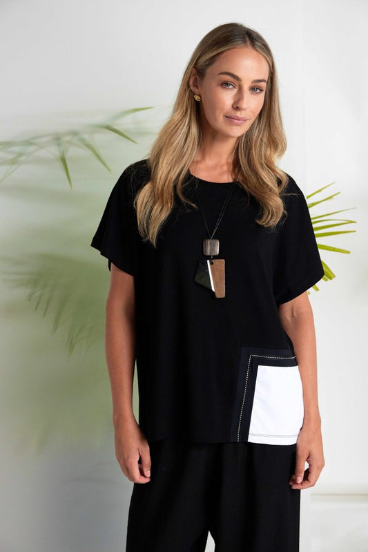 Naya Contrast Pocket Top Nas26188