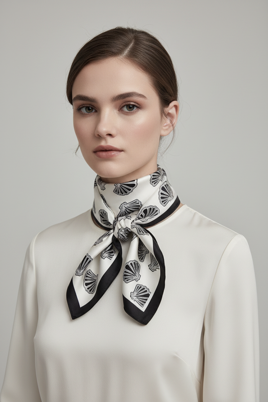 Shell Print Scarf F3217