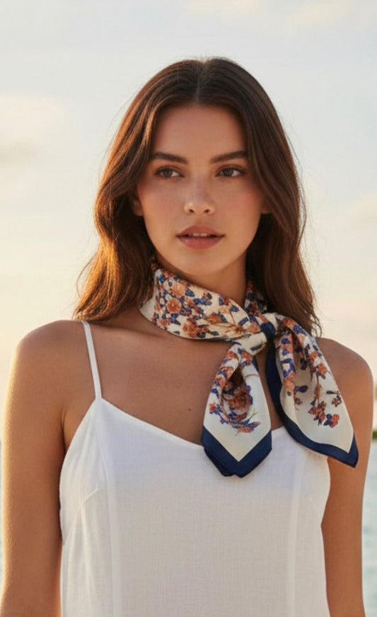 Leaf Print Scarf F3022