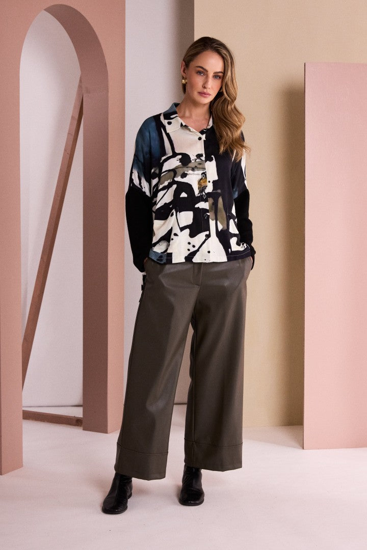 Naya Faux Leather Trousers Naw26296